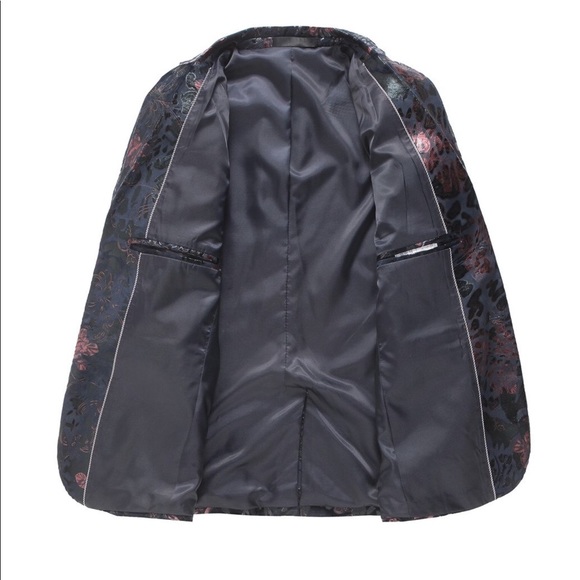 Men Slim Fit Sports Coat Blazer - Picture 3 of 8